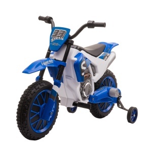 Motocicleta Electrica pentru Copii Baterie 12V Reincarcabila si Rotite Albastru inchis - Img 1