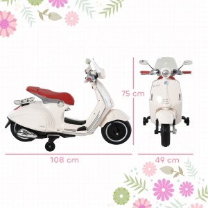 Motocicleta Jucarie Licenta Oficiala Vespa, Roz - Img 3