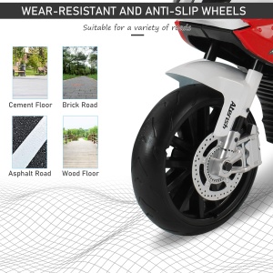 Motoreta Electrica pentru Copii BMW RR 12V, Negru si Rosu - Img 5