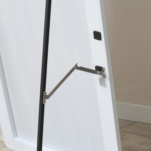 Oglinda de toaleta, suspendata sau inclinata, din aliaj de aluminiu, argintiu - Img 9