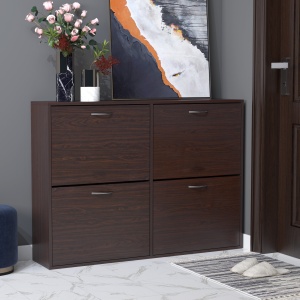 Pantofar 120×24×81 cm – Rafturi Reglabile, PAL Maro - Img 2