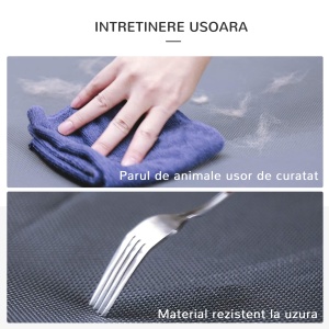Patut pentru Caini Pliabil din Otel si Material Oxford pentru Interior si Exterior 59x46x15cm Gri - Img 7