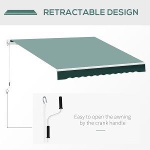 Perdea de Soare Rulanta Manuala de Perete Tesatura de Poliester 2.5 × 2m Verde - Img 7