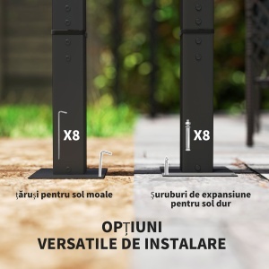 Pergolă de Grădină cu Acoperiș Retractabil și Cadru Metalic, 300x300x227 cm, Bej - Img 6
