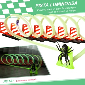 Pista pentru Masini cu Efecte Luminoase si Masina inclusa, pentru Copii de la 3-6 Ani, 86x67x21cm-Multicolora - Img 4