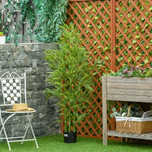 Planta Artificiala de Bambus 150 cm Inaltime cu Ghiveci Inclus pentru Interior si Exterior - Verde - Img 4