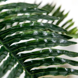 Plantă Artificială de Palmă cu 18 Frunze și Vas Inclus pentru Interior, Înălțime 85 cm, Verde - Img 8