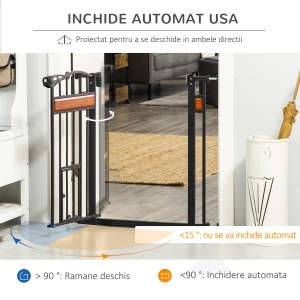 Portita pentru caini cu fixare prin apasare, extensibila 74-80 cm - Img 5