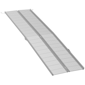 Rampă pentru Scaun cu Rotile din Aliaj de Aluminiu Antialunecare, Capacitate 272 kg