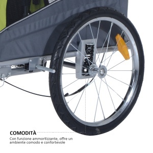Remorca Bicicleta Caini – 130×90×110 cm, Verde & Ventilata - Img 9