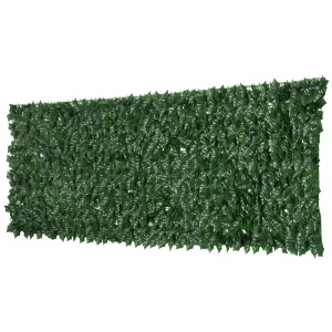 Rulou Artificial de Gard Viu din PE, Anti-UV, 300x100 cm, Frunze Verde inchis - Img 1