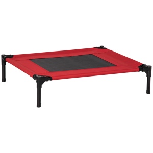 Saltea estivala pliabila pentru caini pana la 18kg de exterior si interior pat pentru animale 76x61x18cm rosu - Img 1