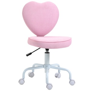 Scaun Birou Copii – Forma Inima, 5 Roti & Suport Rotativ - Img 1