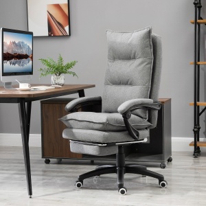 Scaun Birou Ergonomic – Masaj 6 Puncte & Reglabil, Gri - Img 2