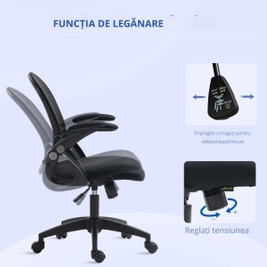 Scaun Birou Ergonomic – Spatar Plasa & sezut Tapitat - Img 6