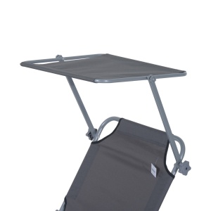 scaun cu parasolar, 187x58x50 cm, gri - Img 8
