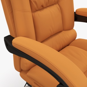Scaun de Birou Masaj cu Vibratii Caldura Scaun de Calculator Suport pentru Picioare Cotiera Spatar Rabatabil Maro Deschis Pentru scoala computer mobila de studiu ergonomic pentru birou munca modern contemporan dormitor ergonomic cu masaj - Img 9