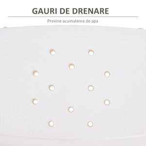 scaun pentru dus, antialunecare, 50x36x39.5-56.5cm - Img 7