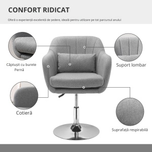 Scaun Pivotant 360° cu Suport Lombar - Img 5