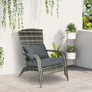 Scaun Rachita Adirondack pentru Gradina, Gri - Img 2