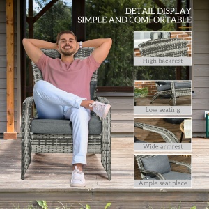 Scaun Rachita Adirondack pentru Gradina, Gri - Img 5
