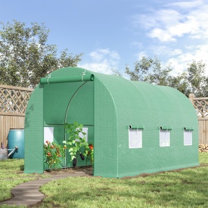Seră cu Acoperiș Rotunjit din PE, 4,5x2x2 m, Verde - Img 2