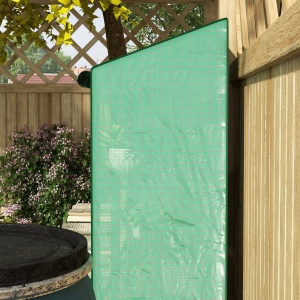 Seră de Grădină cu Copertină din PE, Seră cu Acoperiș Înclinat, 2 Uși Rulante și 6 Rafturi, 143x46x151cm, Verde - Img 9