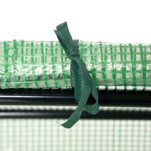 Seră de Grădină Tip Cabană cu Acoperiș din PE, Seră pentru Grădină cu Țăruși și Margini Extinse, 120x60x60 cm, Verde - Img 8