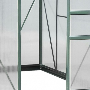 Sera de Plante Mare 183 x 244 x 213 cm pentru Curte, Uz Exterior, cu Fereastra si Usa, Cadru de Aluminiu, Placi BC - Img 8
