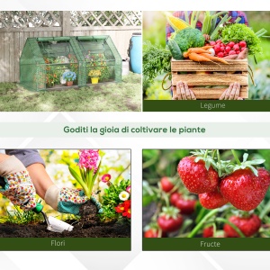 sera din otel, copertina PE 180x90x90 cm, verde - Img 7