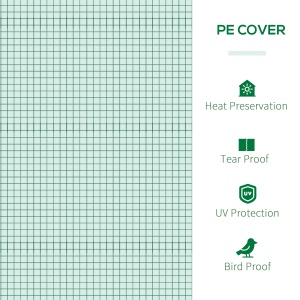 Seră pentru Grădină Impermeabilă și Rezistentă la UV cu 3 Ferestre Rulante, 400x100x80 cm, Verde - Img 4