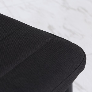 Set 4 scaune captusite pentru camera de zi, moderne, din metal si material textil Negru - Img 8