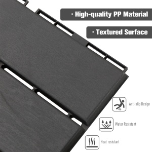 Set 9 Caramizi de Cuplat pentru Terasa 30x30x2cm, 0.81 mq, Negru - Img 4