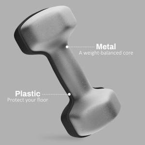 Set de 2 Greutăți Hexagonale, Gantere cu Prindere Antiderapantă pentru Antrenament de Fitness, 24x11x11 cm, Negru - Img 5
