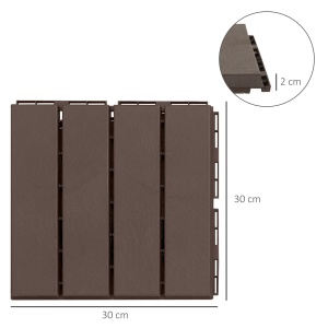 Set gresie pentru Terasa 30x30x2cm, 0.81 mq, Maro - Img 3