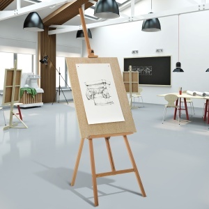 Șevalet de Desen cu Suport pentru Pânză Reglabil din Lemn 65x68x174-230cm - Img 2