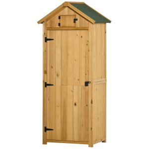 sopron de Gradina din Lemn Impermeabil, 77x54.2x179 cm, Galben - Img 1