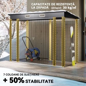 Sopron Gradina 8×4 ft – Otel Galvanizat pentru Depozitare - Img 5
