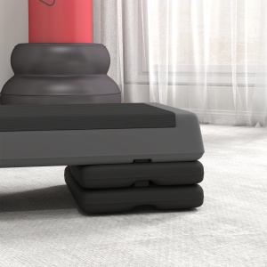Step Aerobic Reglabil pe 3 Nivele 10/20/30 cm, Step Aerobic Antiderapant cu Capacitate 250 kg, 77x37x16 cm, Gri - Img 9