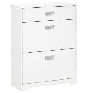 Suport de Pantofi Modern 2 Sertare pentru 16 Perechi de Pantofi si Sertar Mic 70x29x92cm