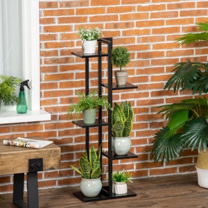 Suport pentru Plante cu 5 Niveluri, Raft de Colt pentru Plante, Suport pentru Ghiveci, Organizator Decorativ - Img 2