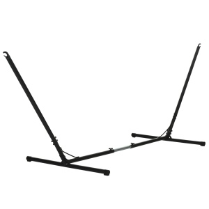 Suport Schelet pentru Hamac Reglabil Max. 120 Kg, Negru, 313-388x109x116cm