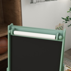Tabla pentru copii 3 in 1 cu 2 containere sevalet de arta din lemn pentru copii 3-8 ani verde pentru scoala mobilier camera copilului birou pentru copii mici - Img 7