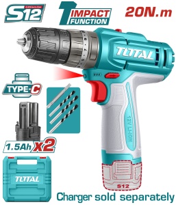 TOTAL - MASINA DE GAURIT CU PERCUTIE - 12V -1.5Ah (NU INCLUDE INCARCATOR)