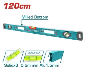 TOTAL - NIVELA CU BULA - 120CM - PRECIZIE 0,5mm (INDUSTRIAL)