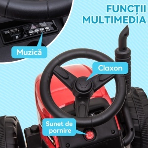 Tractor Electric Copii – 12 V cu Remorca, Muzica & Telecomanda - Img 6