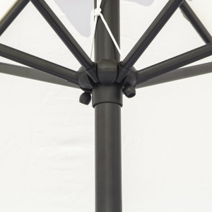 Umbrela de Gradina si Plaja Inclinabila Aluminiu si Poliester Alb Φ2.6×2.35m - Img 9