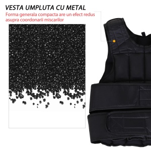 Vesta ponderata 20kg cu 38 Greutati, Captuseala si Inchideri cu Velcro - Img 7