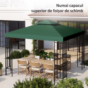 Acoperiș de Schimb pentru Gazebo pentru Grădină Dublu strat 3x3m - Img 7