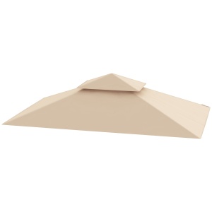 Acoperiș de Schimb pentru Pergolă cu 2 Niveluri și Buzunare de Colț, 160 g/m², UV50+, 244x152 cm, Bej - Img 6